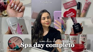 SPA DAY COMPLETO| FIZ AS UNHAS, BANHO PREMIUM,CABELO E SOBRANCELHA🧴🛀🎀