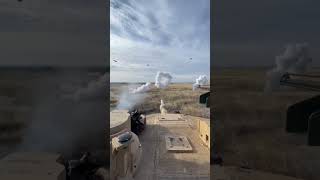 Abrams Using the M250 Smoke Launcher in Training