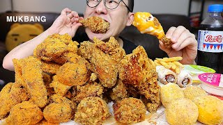 ASMR MUKBANGㅣFried Chicken & Spicy Fried Chicken & Cheese ball & HotdogㅣEATING SHOW