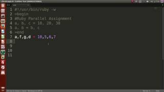 07_ Ruby basics ( Parallel Assignment)