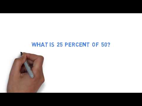 What number is 25% of 50?