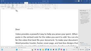 Mailing in ms word part 1