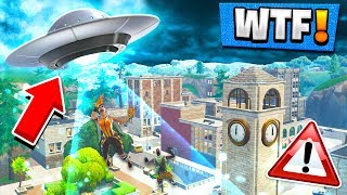 Fortnite Tilted Towers Meteor Crashes Tomorrow Ufo Sign