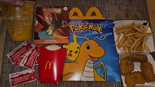 McDonald's 6 Piece McNuggets Extra Kids Fry Fries Mango Pineapple Smoothie Pokémon Happy Meal Review