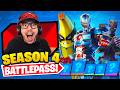 NEW *Season 4* BATTLE PASS in Fortnite! (Marvel)