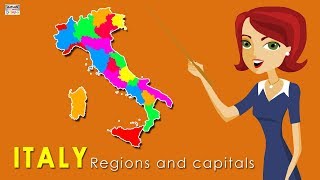 Learn Regions and Capitals of Italy - Country Map of Italy - Geography for Students