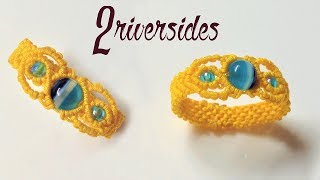 How to make macrame ring - The 2 riverside - Step by step macrame tutorial