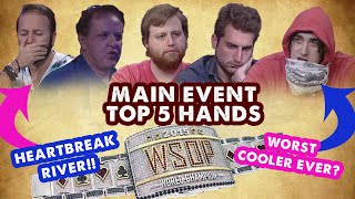 2015 WSOP Main Event - Top 5 Hands | World Series of Poker