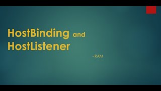 HostBinding,HostListener in Angular
