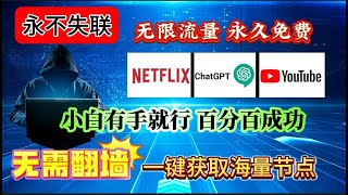 超越wrapVPN！仅需一行代码让你每天都用不完的节点，小白也能零成本生成无数高速节点，节点永不被墙！YouTube晚高峰实测4K13万KBS秒杀付费机场和VPN免费解锁chatgpt和流媒体奈飞！