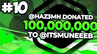 10 BIGGEST DONATIONS In Roblox History 3.0