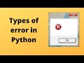 python basics for beginners video 9 : errors in python