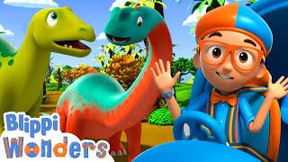 Blippi Learns About Giant Dinosaurs! | Blippi Wonders - Animated Series | Cartoo