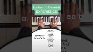 Experience - Ludovico Einaudi (Easy Beginner Piano Tutorial With Letters) #Shorts
