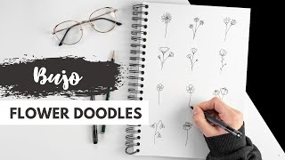 21 EASY Bullet Journal FLOWER DOODLES | Doodle With Me