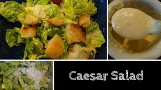 How to make Caesar Salad (homemade dressing + croutons)