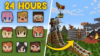 I Spent 24 Hours Building for Minecraft Youtubers!