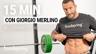15 min Allenamento addominali con Giorgio Merlino| foodspring®