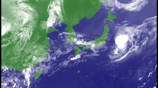 2017年台風3号～島根・線状降水帯 気象衛星ひまわり動画 （17/07/03 17時 ～ 17/07/05 14時）