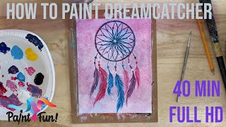 how to paint dreamcatcher | using acrylic paints