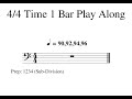 008 4 4 time 1 bar prep 1234 play along tempo 90 92 94 96