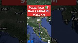 Rome, Italy 🇮🇹 to Dallas, USA 🇺🇸 Flight Route ✈️ Timlines AA289