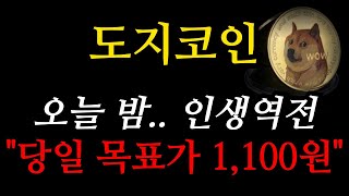 [ 도지코인 ] 오늘 밤.. 드디어 인생역전의 기회..!!! 당일 목표가 \