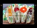 how to make fruits flower sandwich japanese homemade food recipes 【フルーツサンド】