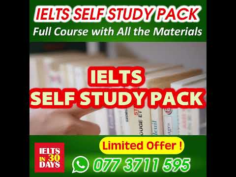 IELTS self-study package, complete course with all materials