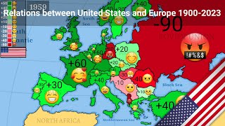 Relations between United States 🇺🇸 and Europe 1900-2023 (Every year)