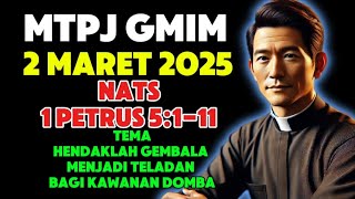 MTPJ GMIM 2 maret 2025, 1 petrus 5:1-11