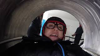 Tracie on the 'Ride the Slide' at Olympic Park