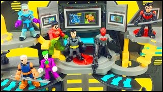 Batman Imaginext Batcave Playset & DC Superfriends Series 1 Blind Bags Figures Robin Slade Red Hood