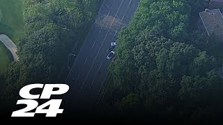 Chopper footage of collision in Scarborough
