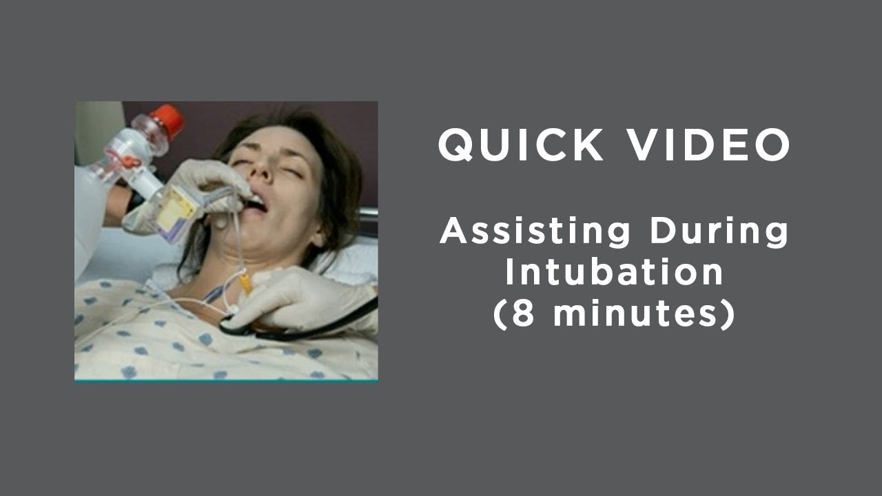 Assisting During Intubation Youtube