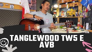 Unboxing Gitar Akustik Tanglewood TW 5 E AVB - filosofi Gitar