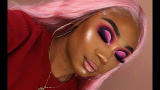 Valentine's Day Pink Smoky Cut Crease Makeup Look | MakeupTiffanyJ