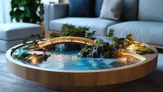 Stunning Round Coffee Table with Island Design | Modern Living Room Decor in 8K Ultra Detail