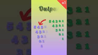 #110🖥Easiest way to print these patterns📚c language tutorial#shorts #coding