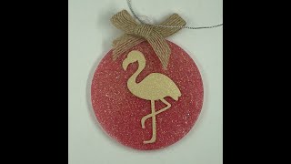 Making fun acrylic glitter ornaments using mod podge, glitter, and my Cricut!