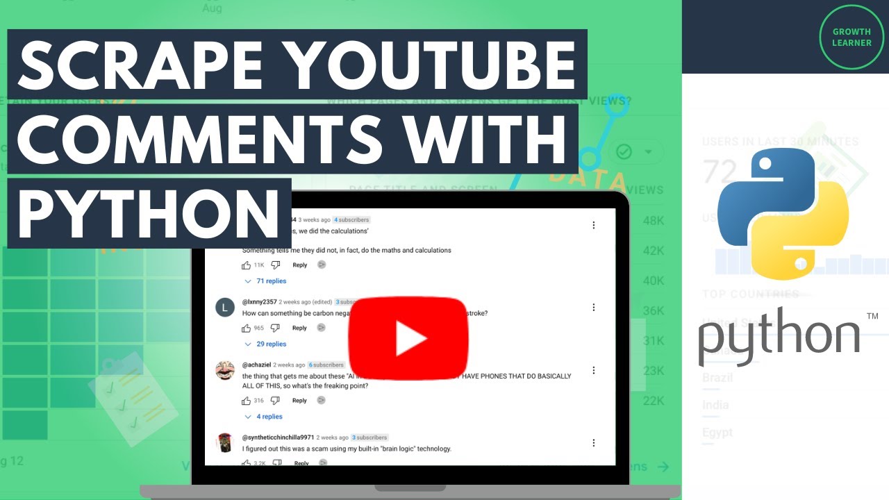 Scraping Youtube Comments With Python Youtube Data Api Youtube