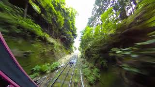 後展望　坂本ケーブル　登り　ケーブル坂本駅からケーブル延暦寺駅（比叡山鉄道　比叡山鉄道線）