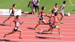 2015和歌山国体陸上 成年男子100ｍ予選4組 20151003