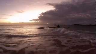 Tropical sunset paddling