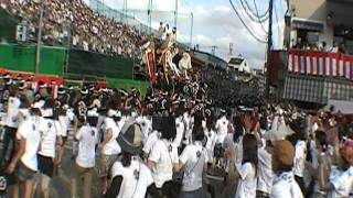 岸和田だんじり祭り 2011 大手町 カンカン場 やりまわし