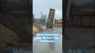 That and they can’t haul as much #dumptruck #construction #heavyequipment #truck