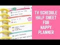 TV Show Tracker- Happy Planner Half Sheet