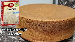 pastel esponja (harina de cajita) betty crocker