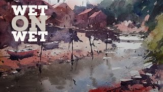 WET IN WET technique in Watercolor - How to tutorial by Tim Wilmot #51