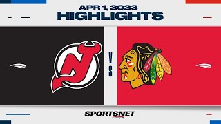 NHL Highlights | Devils vs. Blackhawks - April 1, 2023